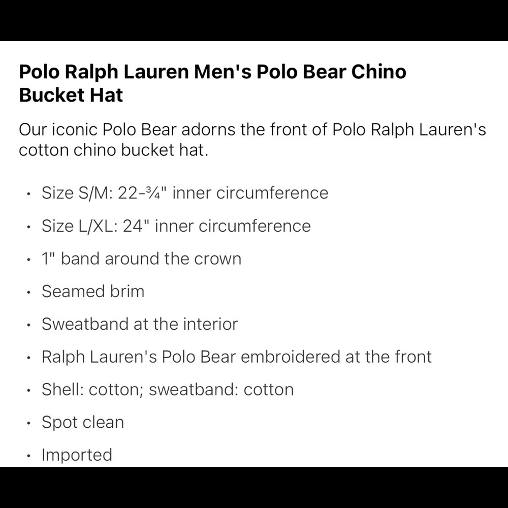 Mens POLO Bear RL Bucket Hat - Picture 4 of 4